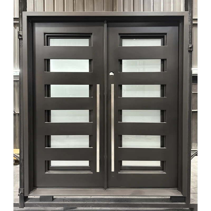 

Double Iron Door Designs French Exterior Double Glass Wrought Iron Doors For Home Ues