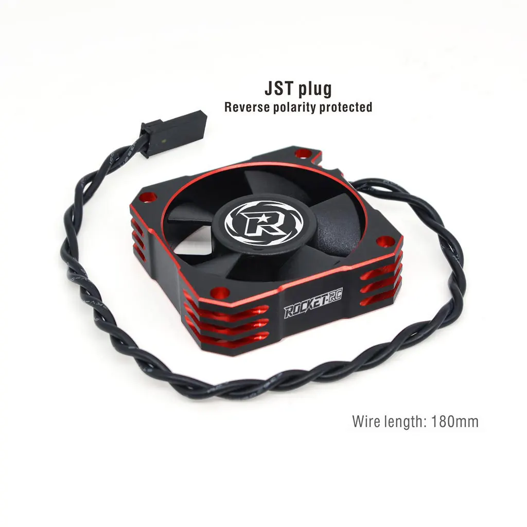 Surpass Hobby Rocket-RC 30mm 40mm 50mm 25mm 35mm Metall Lüfter für RC Auto ESC Motor Wärmeableitung-V2 Version Rot & Schwarz – Detail 11