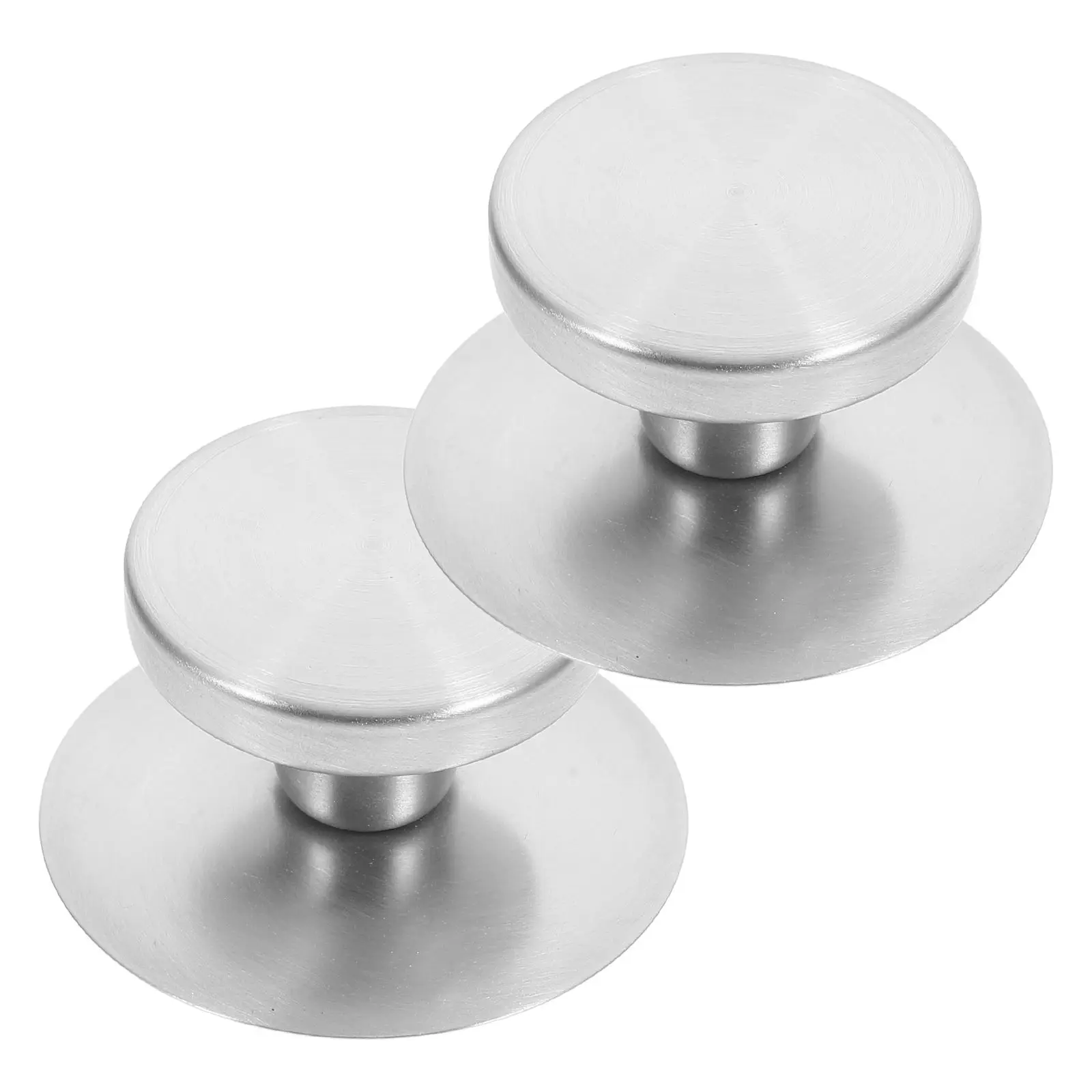 

2 Pcs Pot Lid Knobs Replacement Stainless Steel Wear Resistant H Cookware Round Small Practical Kitchen Gadgets