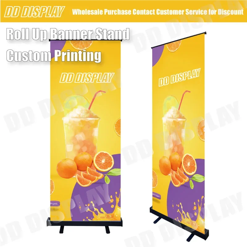 DD Free Shipping Design 85x200cm Wholesale Economy Standard Roll Up Stand Show Display Standard Retractable Custom Banner