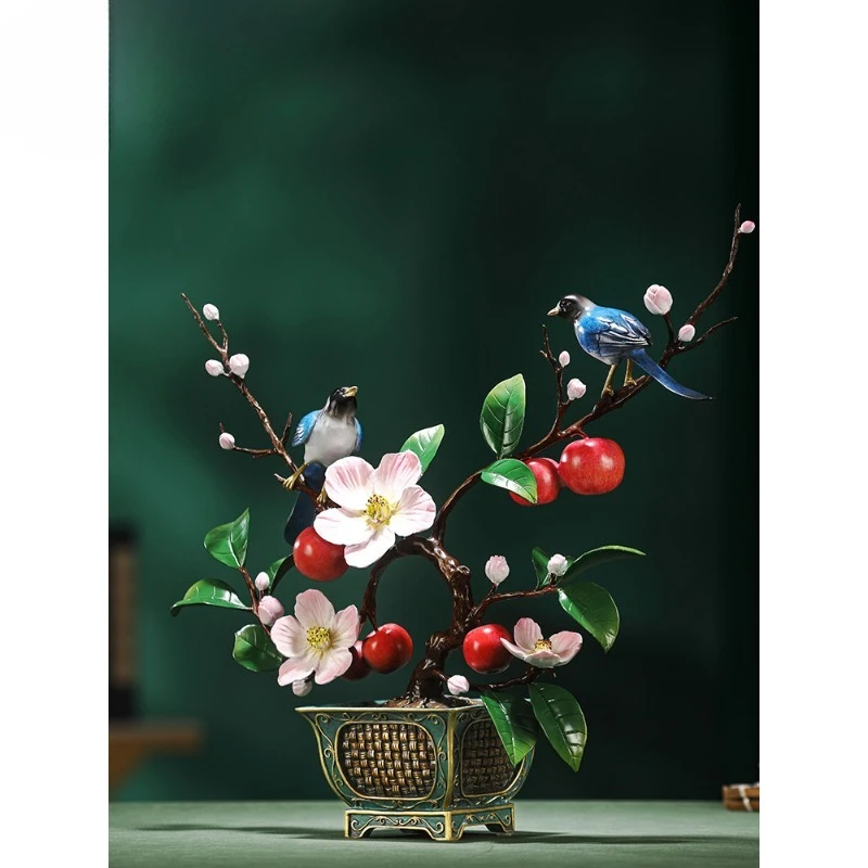 

Brass Ping An Joy Ornament Home Living Room TV Cabinet Ornament