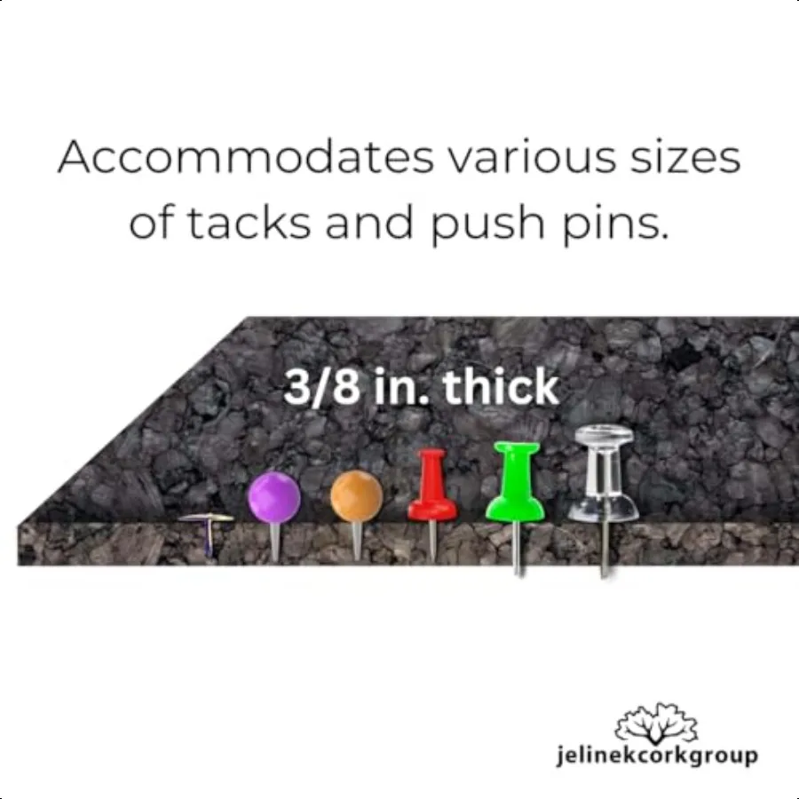 Cork Wall Tile Squares Dark 4 Count