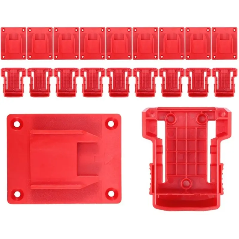 ABLN-20PC Tool Holders And Battery Holder For M18 18V Wall Mount Hanger Battery Drill Tool Storage Shelf W/ Screws