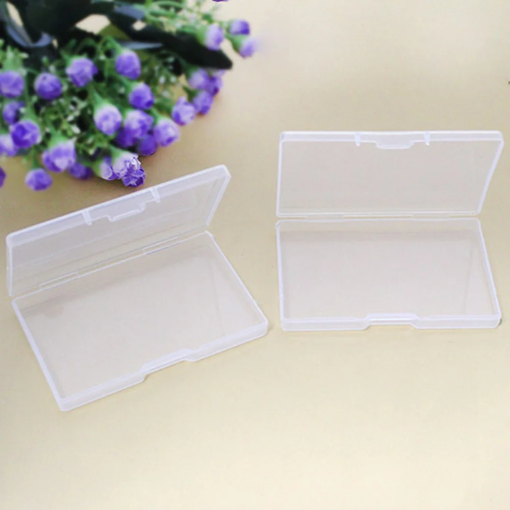 

2pcs Portable Business Name Holder Desktop Name Organizer Cosmetics Components Supplies Small Accessories Credit Case B