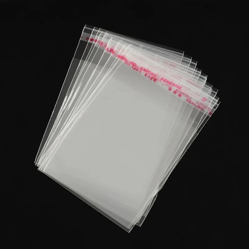 100Pcs Transparent Self-sealing Jewelry Accessories Candy OPP Self-adhesive Bag Packaging Resealable Gift Cookie Packaging Bag