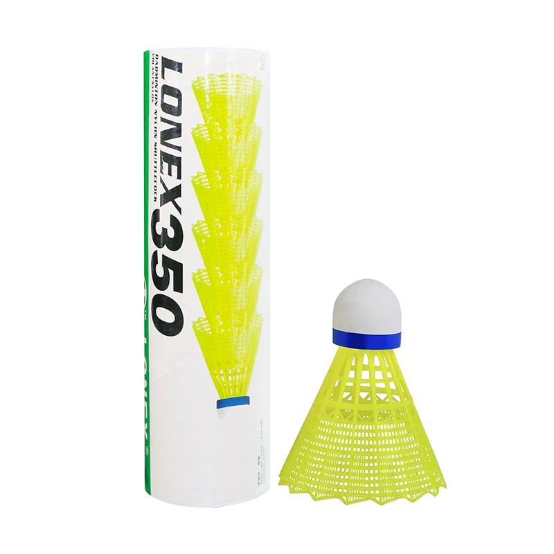 Nylon Shuttlecocks with Heavy Cork/Fiber Head 6 Pack Badminton Beginners Practice Professional Training Use Durable Outdoor