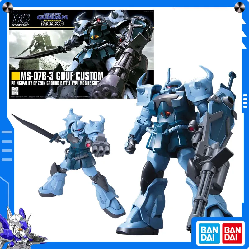

Original Bandai Gundam - 08th MS Team High Grade Kits 1/144 HGUC MS-07B3 Gouf Custom Anime Action Figure Assembly Model Ornament