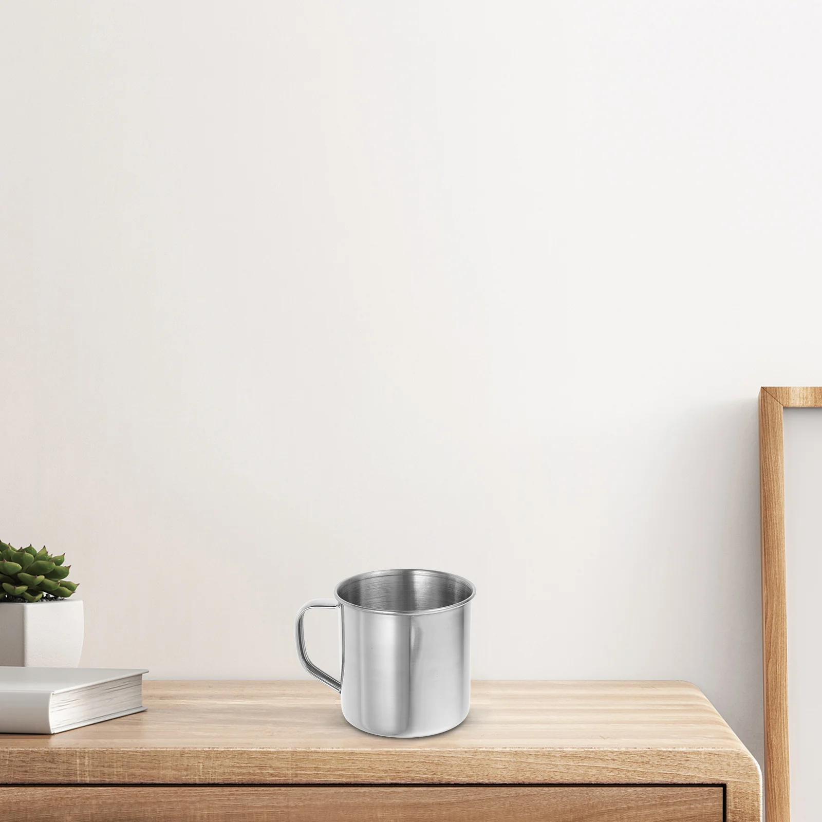 

4Pcs Stainless Steel Coffee Cups Handle Camping Travel Tea Mug Multifunctional Outdoor Drinking Vessels Iced Coffee Glasses