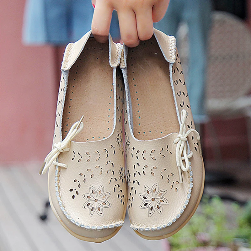 2025 Women Flat Shoes Fashion Women Casual Shoes Breathable Women\'s Loafers Shallow Comfort Mom Shoes Ladies Zapatillas Mujer