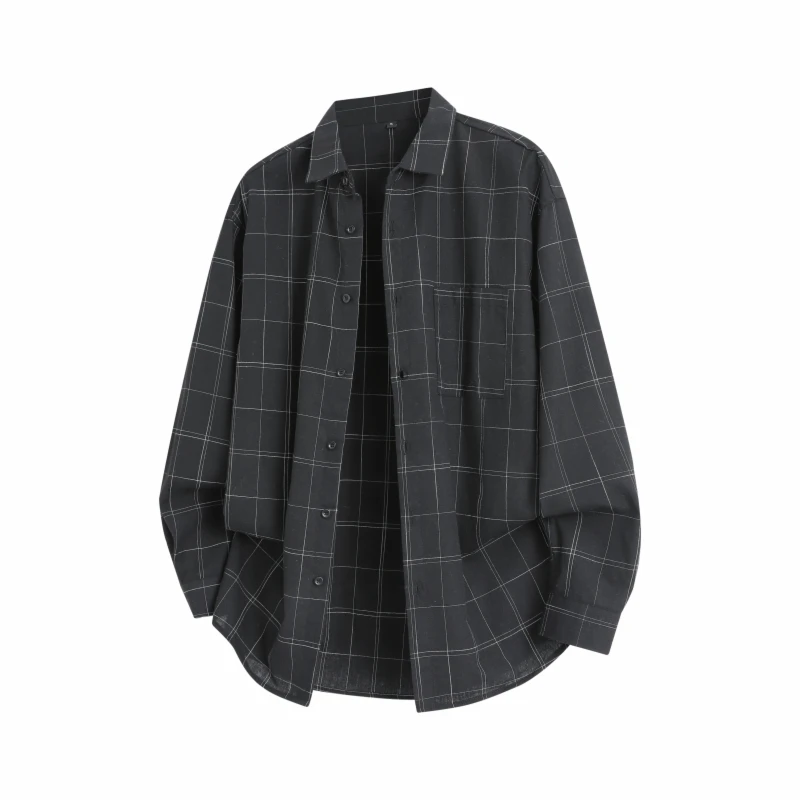 2026 Autumn Men's Fashion Casual Long-Sleeved Shirt Lightweight Jacket