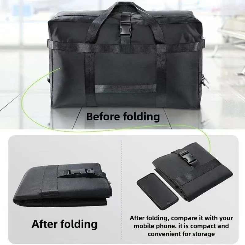 Sac de rangement pliable grande capacité pour bagages à main, sac de déménagement imperméable, sac de voyage pliable en tissu Oxford