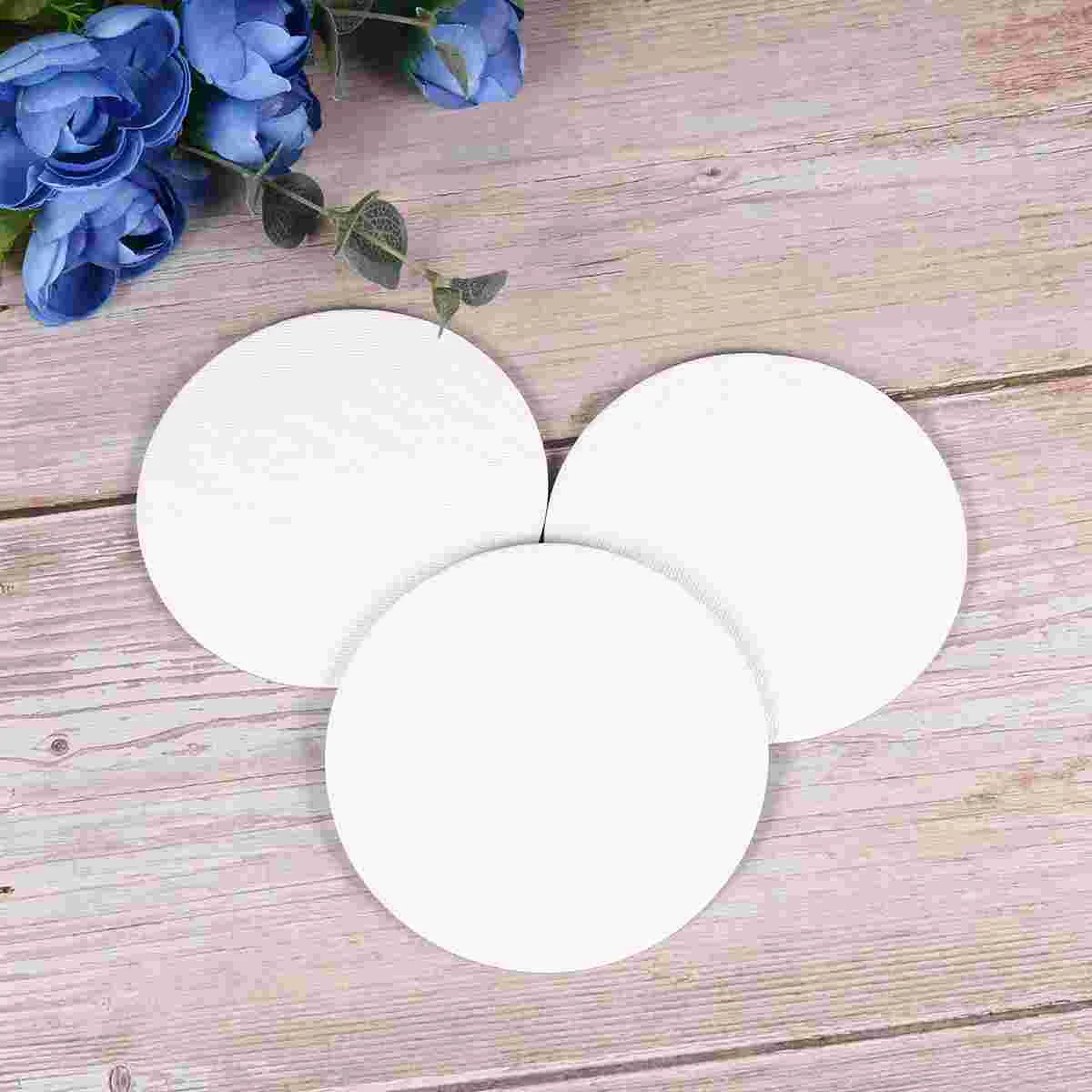 

8 PCS Oil Painting Board Panel Boards Circle Artist Canvas Round Blank Drawing Office