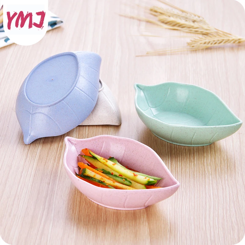 New Soy Sauce Dish Multipurpose Leaf-Shape Small Seasoning Saucers Appetizer Plates for Vinegar/Salad Soy Sauce/Wasabi Tableware