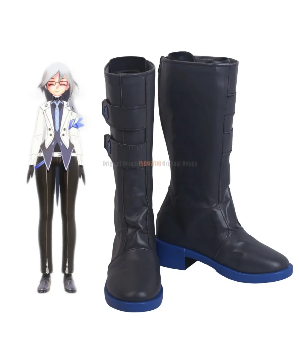 Fuka Shoes Cosplay Honkai Impact 3 FuHua Cosplay Boots Black Shoes Custom Made Any Size for Unisex