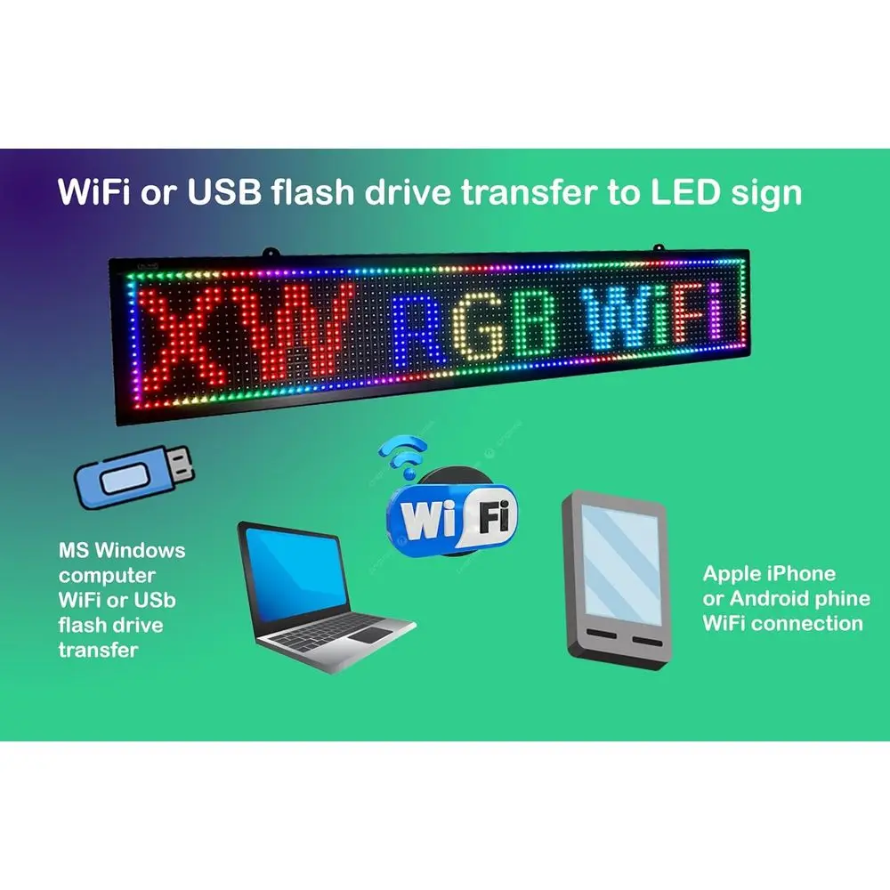 Colorful 40x8 Scrolling LED Sign for Versatile Advertising Display