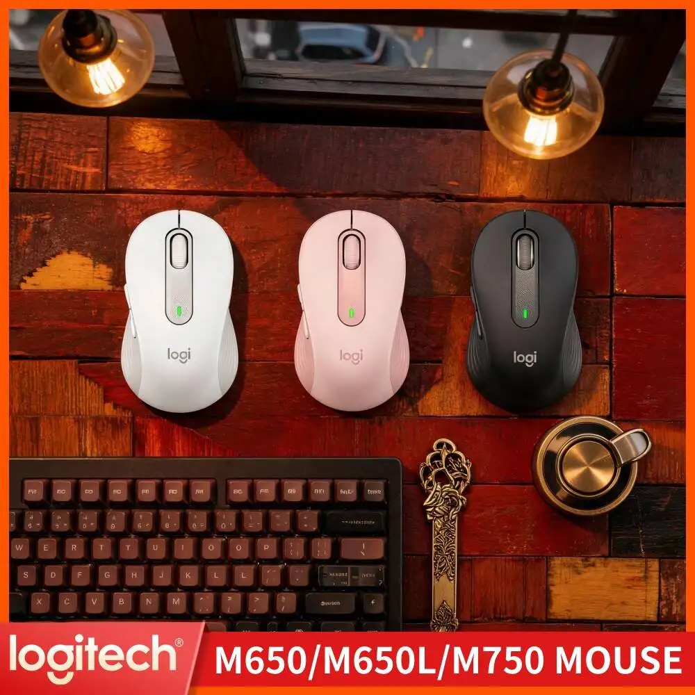 Logitech M650/M650L Wireless Ergonomic Mouse - 90% Quieter Operation, 5 Programmable Buttons, Ergonomic Grip, 10m Range