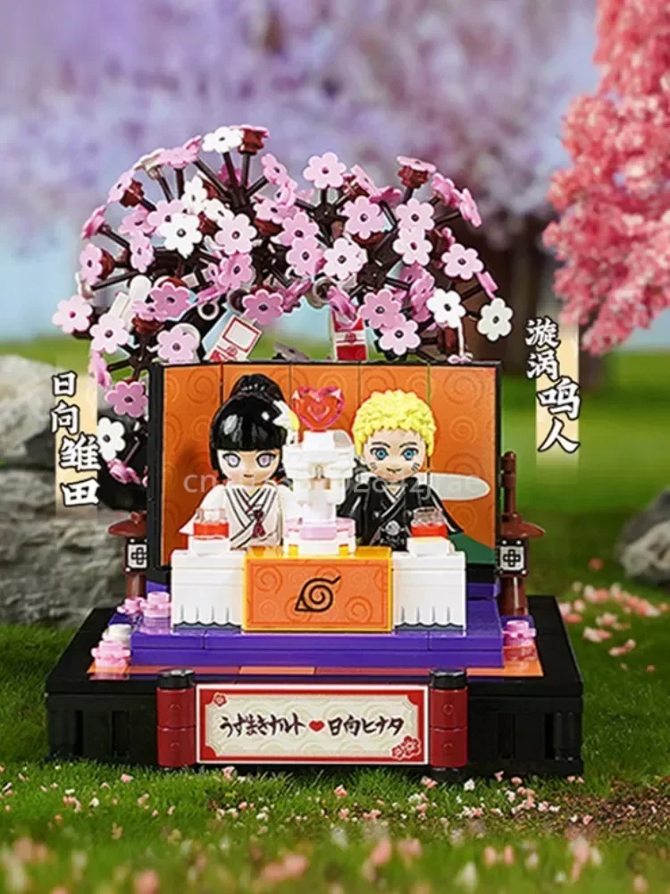 Keeppley blocs de construction NARUTO Anime scènes classiques Uchiha Sasuke Gaara Tsunade Haruno Sakura assemblage jouet modèle ornement cadeau
