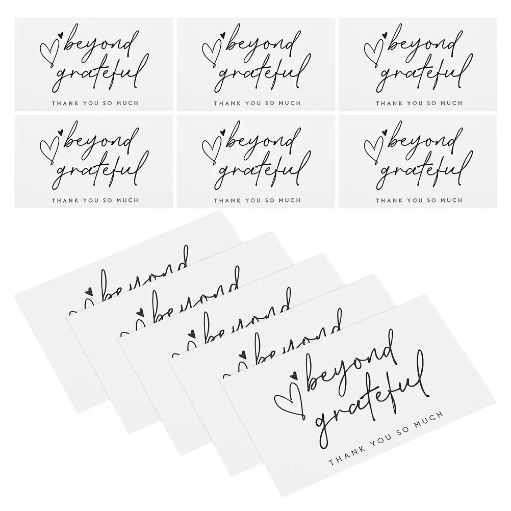 

200 шт. плотных открыток «Спасибо» с пустой обратной стороной для записи, для свадьбы, девичника, малого бизнеса, праздников