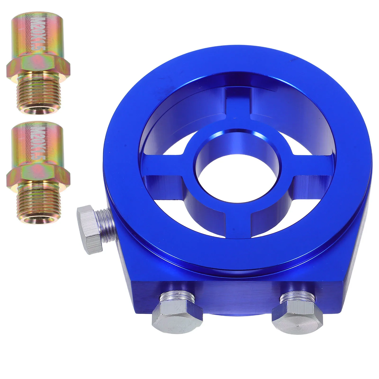 

Oil Cooler Adapter Universal Sandwich Plate Aluminum Alloy Thread Kit for Car Oil Temperature Gauge Installation Efficient Heat