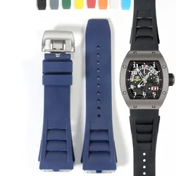 With 4/5 Stars Screwdriver High Quality Waterproof Soft Rubber Watch Strap for Richard Mille Silicone RM-11 Men Watchbands