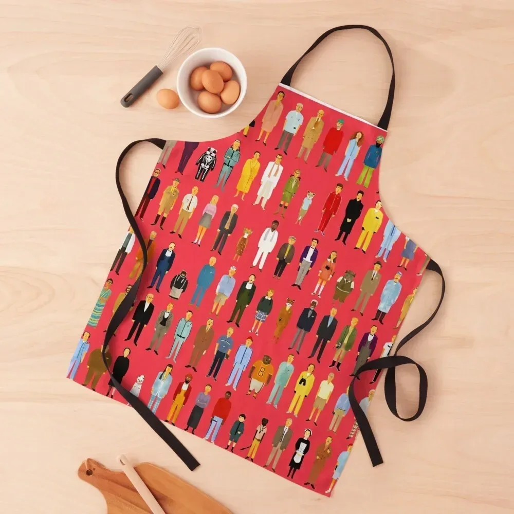 Wes Anderson Art Show Apron Kitchen Chef Uniform Women Things For The Home All For Kitchen And Home Apron