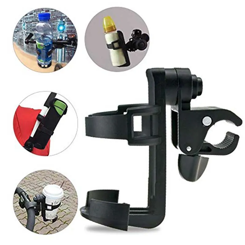 Universal Cup Holder for Stroller Bike Wheelchair Scooter Stretchable Bottle Stand Easy to Install