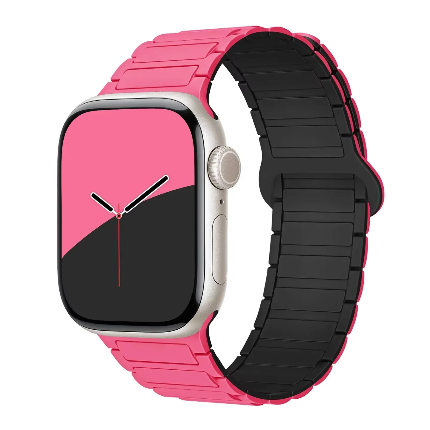 Magnetisches Armband für Apple Watch 46mm 45mm 44mm 42mm 49 40 Silikon-Armband iWatch Series 12 11 10 9 8 7 Se Ultra 3 4 – Detail 4