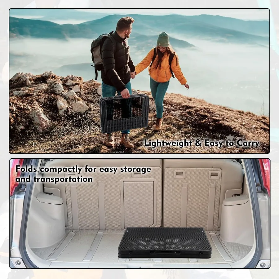 طاولة تخييم خارجية معدنية خفيفة الوزن ومحمولة قابلة للتعديل مع سطح مكتب شبكي للطهي والشواء والنزهات الخارجية أ