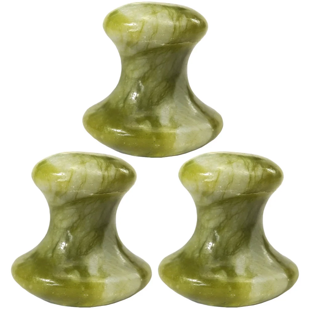 

3 Pcs Meridian Massage Stone Hot Stones Facial Kneading Massager Mushrooms Massaging Tool Scraping The Face