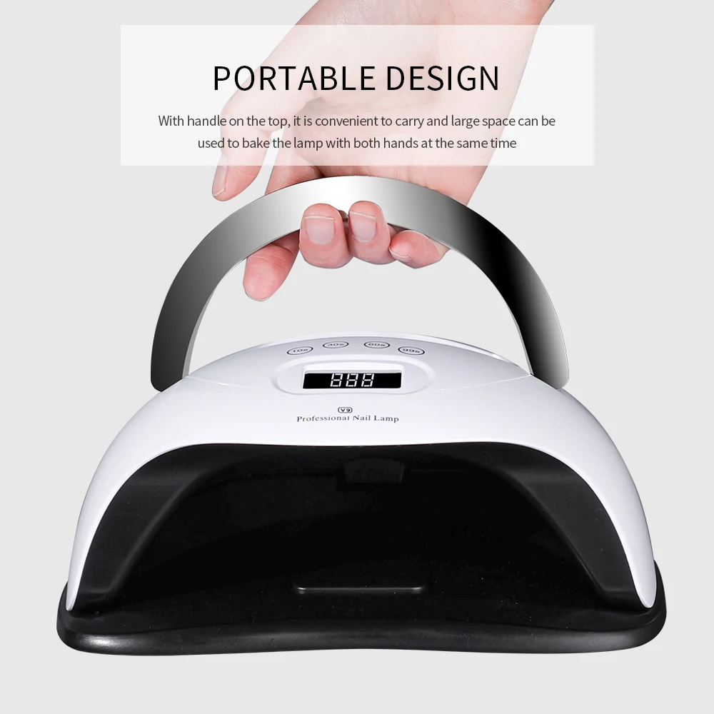 네일 램프 UV LED UV 라이트 건조 경화 젤 폴리쉬 드라이어 캐빈 휴대용 손잡이 매니큐어 장비