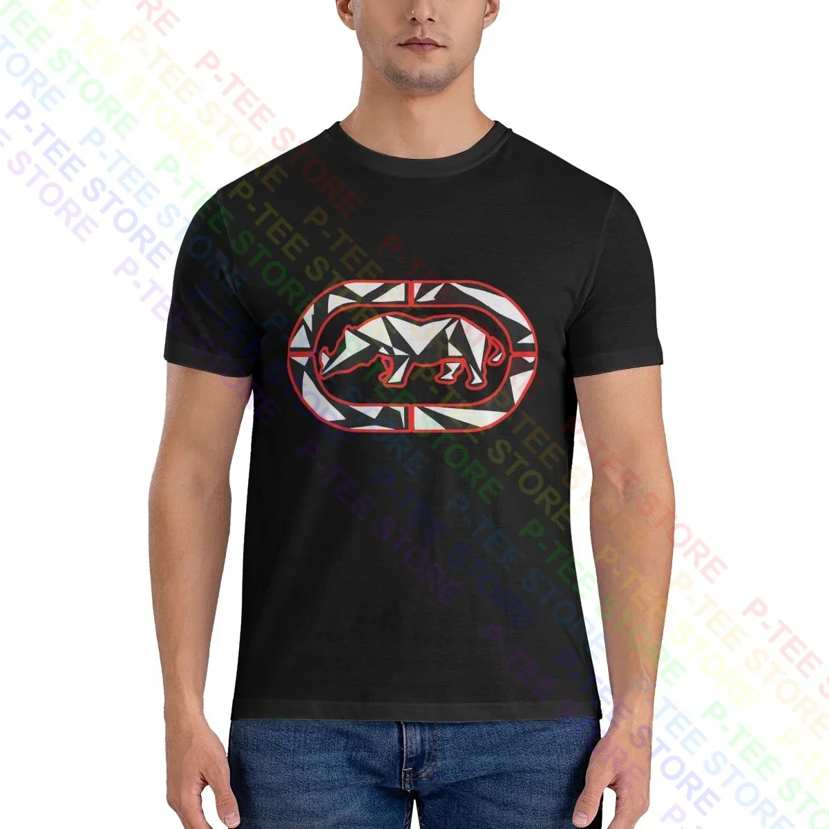 Ecko_Unltd Raised Reflective Silver Tribal Logo Shirt T-shirt New Unique Hip Hop Hot Deals Tee