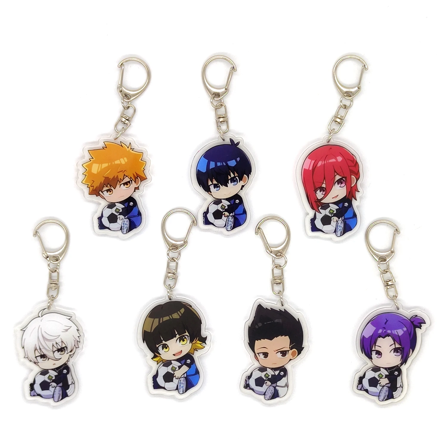 7/8/10 Stück/Set Anime Schlüsselanhänger BLUE LOCK Schlüsselkette für Accessoires Niedlicher Taschenanhänger Schlüssel Acryl Cartoon Freunde Geschenke Großhandel – Detail 4