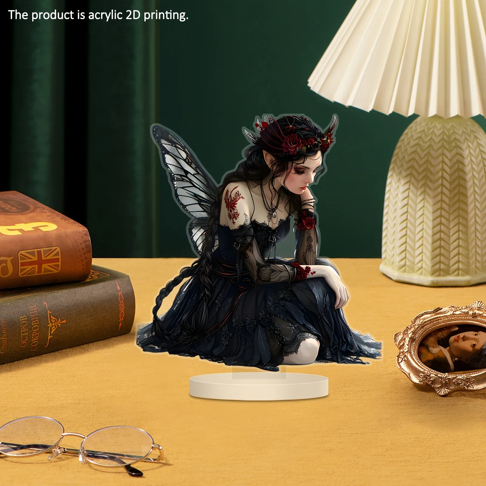 1 Stück schwarze Schmetterlingsfiguren, Wohnzimmerdekoration, Figuren für Schreibtischdekoration und Bürodekoration, ein Weihnachtsgeschenk für Mädchen – Detail 4