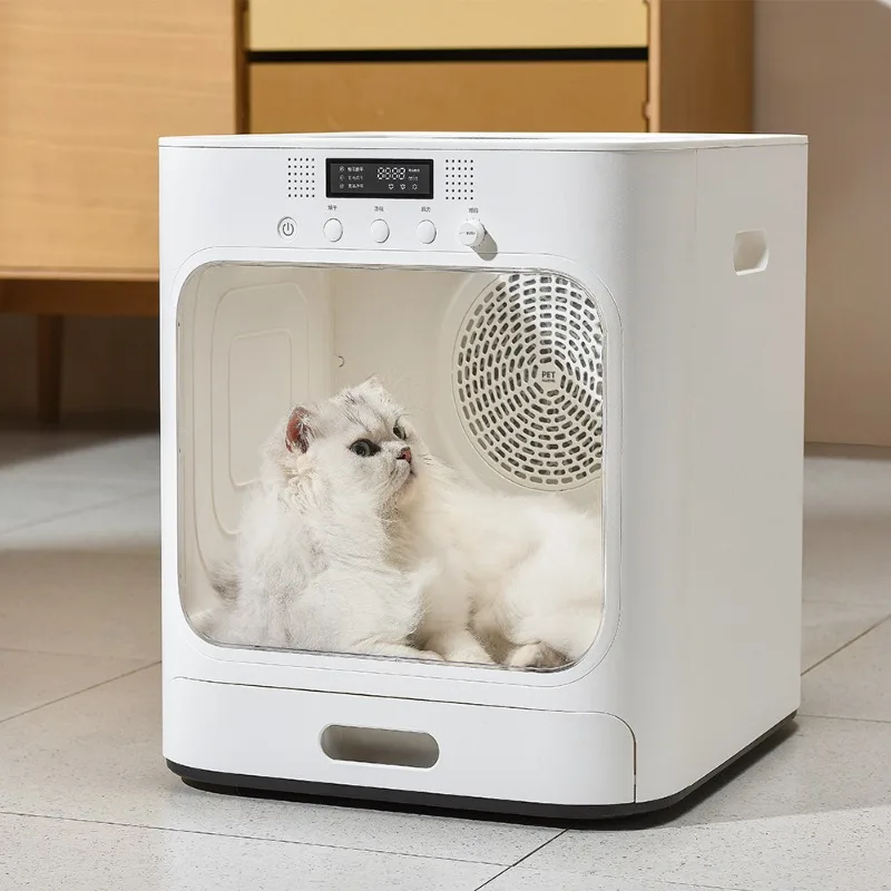 Pet Dryer Smart Homothermal Temperature Control 360 Nature Wind Drying 60L Mute Noise Capacity Pet Hair Dryers for Cat Puppies