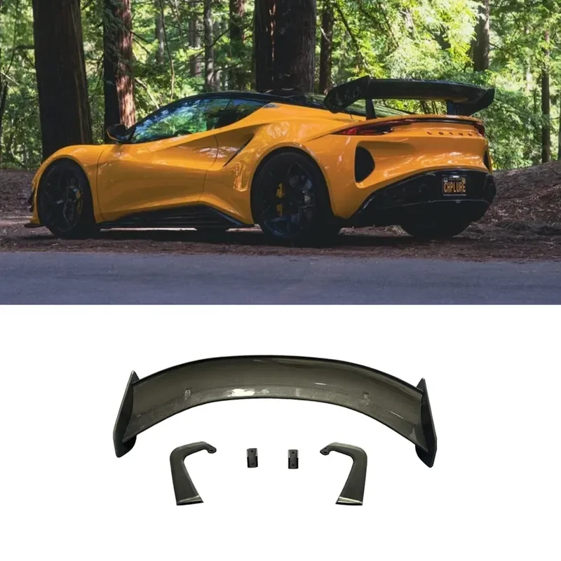 Dry Carbon Fiber Rear Wing Spoiler for Lotus Emira GT4 Style Body Kit