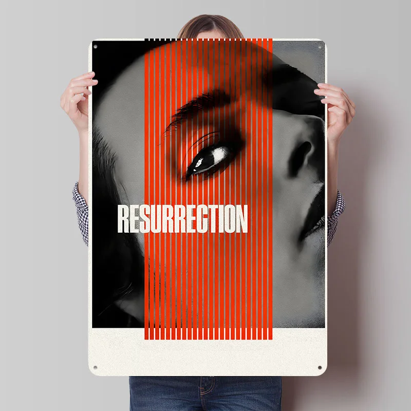Affiche de film Résurrection, plaques métalliques vintage personnalisées, art mural rétro en étain pour la décoration intérieure du salon et de la maison
