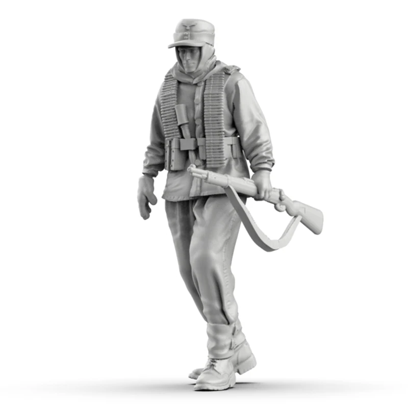 1/35 Scale World War 2 ทหารเยอรมัน Miniature Figurine เรซิ่น 3d พิมพ์สีขาวรุ่นประกอบและ Unpainted Kit