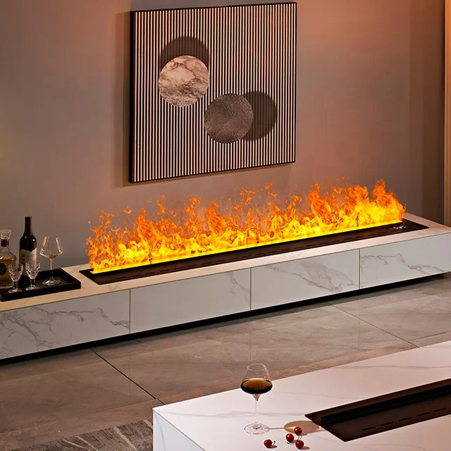 Vapor Steam Water Fireplace Atomizing Mist Insert Neon Flame Decorative Led 3D Intelligent Electric Fireplaces