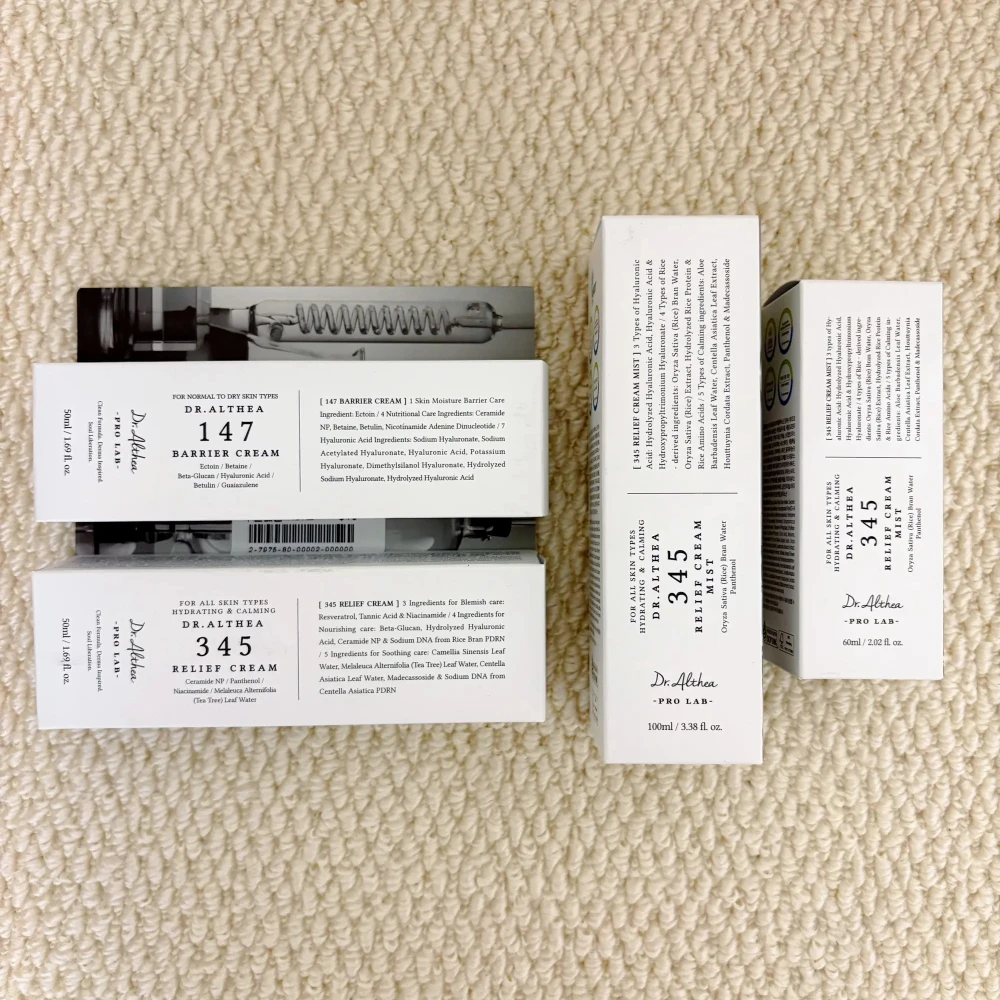 Original Korean Althea Vegan Skincare 345/147 Antioxidant Relief Cream 345 serum Face Cream Mist Kit Brighten Barrier Repair