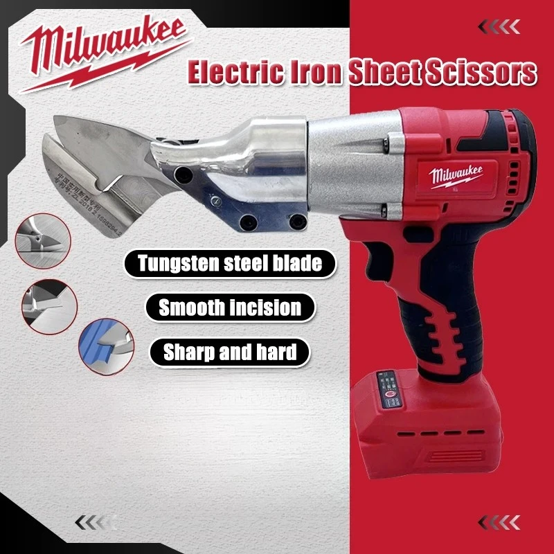 

Milwaukee 400W Cordless Sheet Metal Cutter Brushless Metal Shears Electric Iron Scissor 2 Variable Speed with LED Light