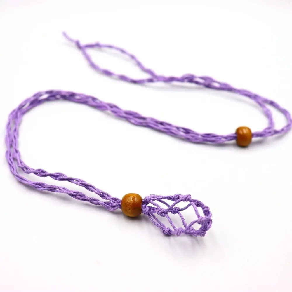 Easy Use DIY Necklace Cord Hand-woven Length Adjustable Crystal Necklace Holder Braided Wax Rope Braided Necklace Cord Bracelet
