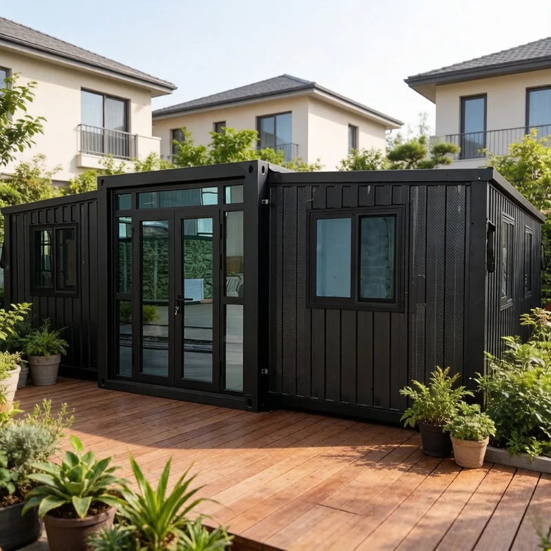 Prefab Tiny House Forest Cabin Container Houses Ready To Living Cabin Sunroom 40Ft 20Ft Expandable Container House Folding Room