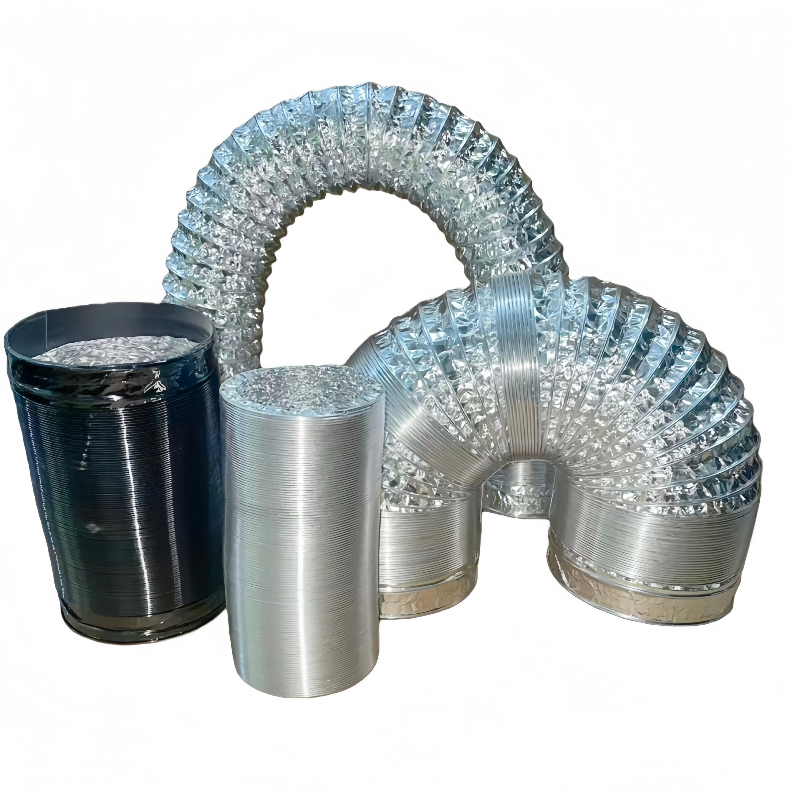 Universal Parking Heater & AC Duct Hose Kit - 3-Layer Aluminum Flexible Air Vent Pipe for Trucks, RVs, Vans - Windshield Defrost