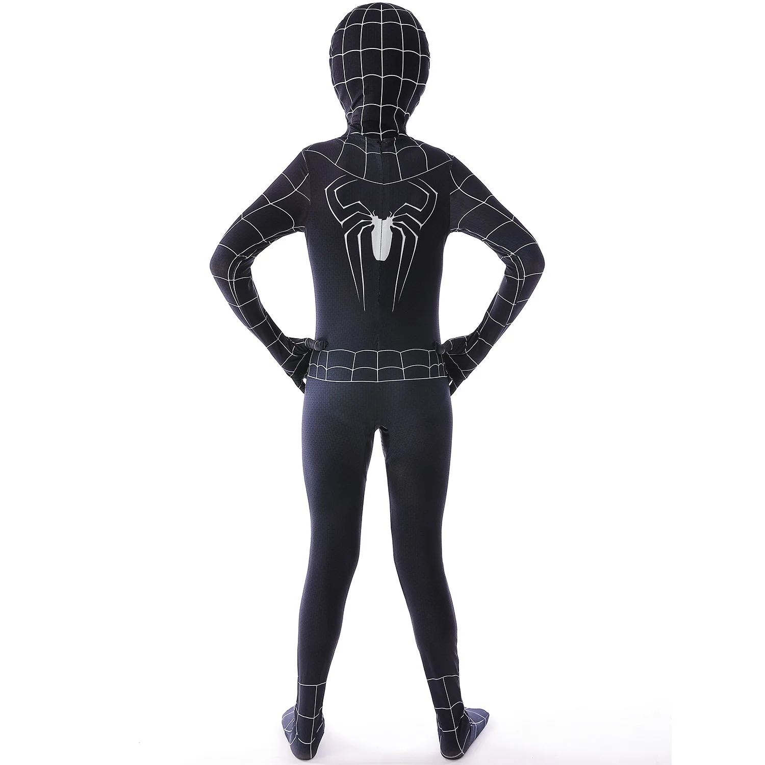 Kids Boys Black Spider-man Cosplay Costume Christmas Venom Spider Jumpsuit Superhero Bodysuit Child Adult Clothes Back To School