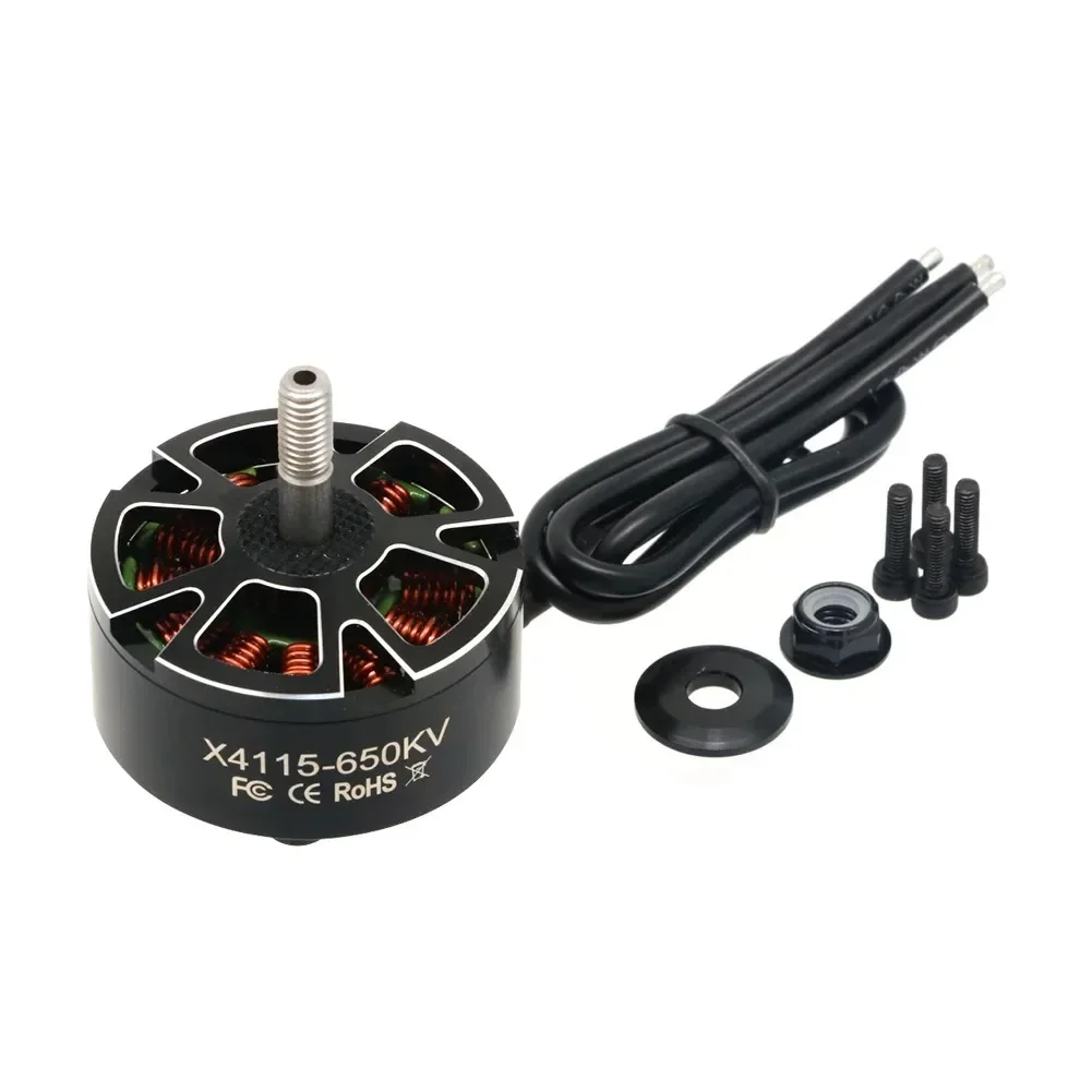 RoRus4 Pieces UAngel 4115 X4115 400KV 650KV 3-8S Brushless Motor Compatible 13/15/16inch Propeller For FPV RC Racing Drone Parts