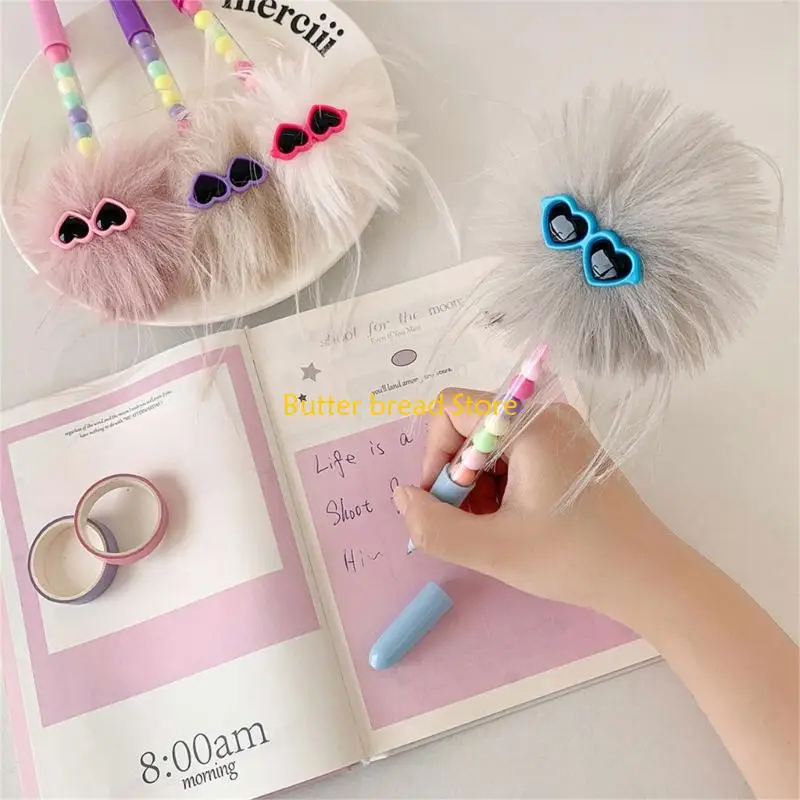 

W89C Playful Eyewear Themed Roller Pen Blue Perfect For Work Study Scrapbook Writing Pen