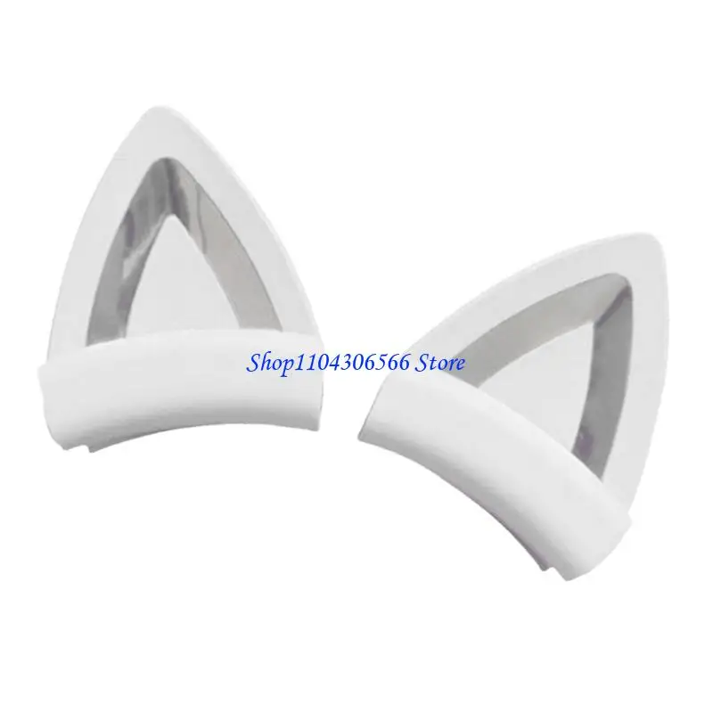 02DD Stylish Silicone Cats Ear Silicone Decoration For Headphone Customization