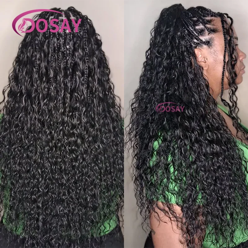 32 "613 Parrucca Bianca Parrucche Intrecciate Sintetiche Parrucca Piena Del Merletto Con I Capelli Del Bambino Senza Nodi Scatola Treccia Parrucca Per Le Donne Cornrow Trecce Parrucche Del Merletto