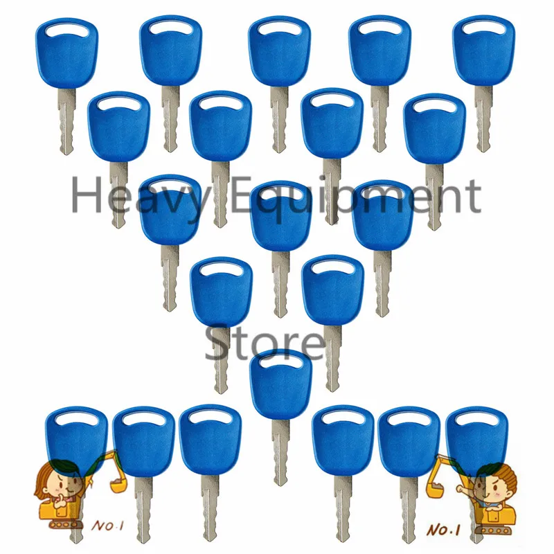 21PCS 14601 Key 82003267 82030143 For Case New Holland Excavator Tractors