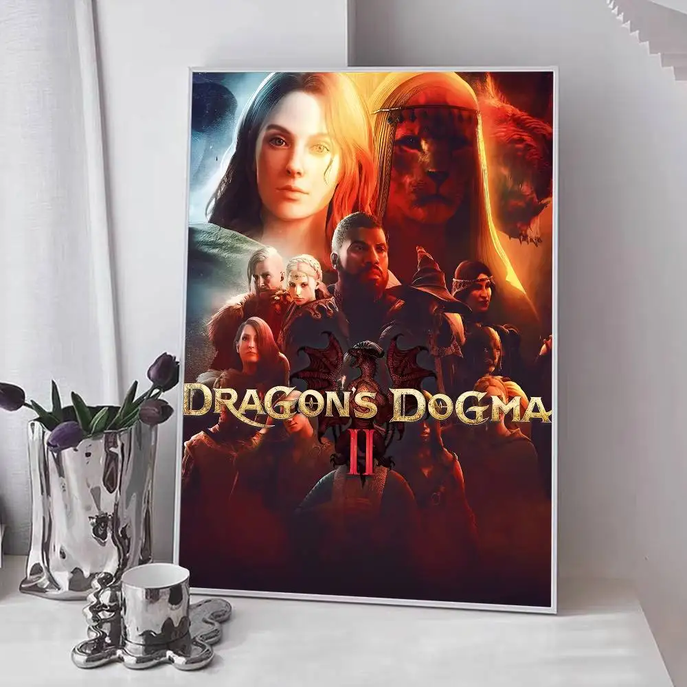 حار شعبية لعبة فيديو التنين Dogma 2 ملصق الفن مع المطبوعات غرفة نوم المنزل غرفة المعيشة الديكور هدية
